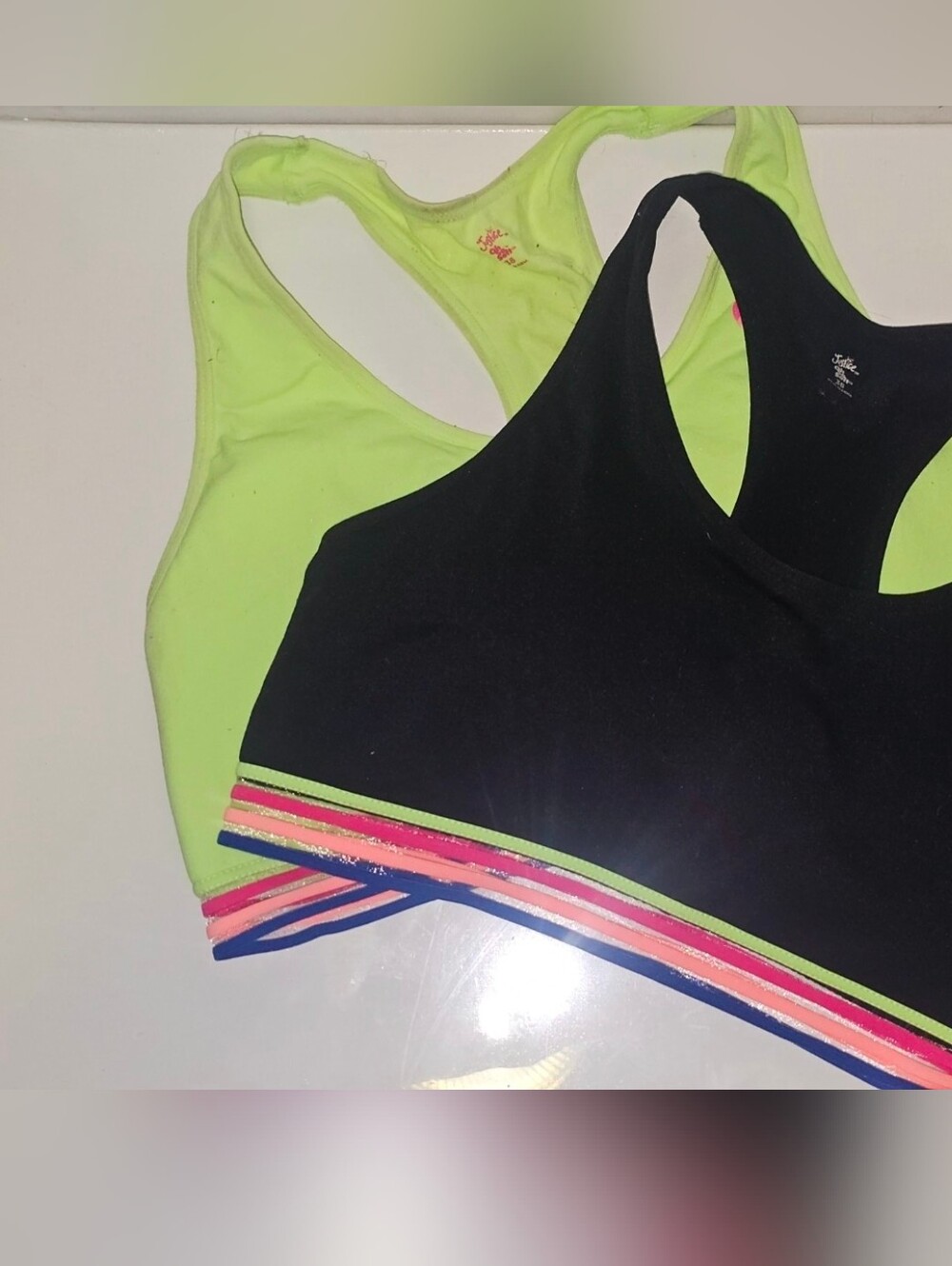 Justice Racerback Sports Bras- 2 Set